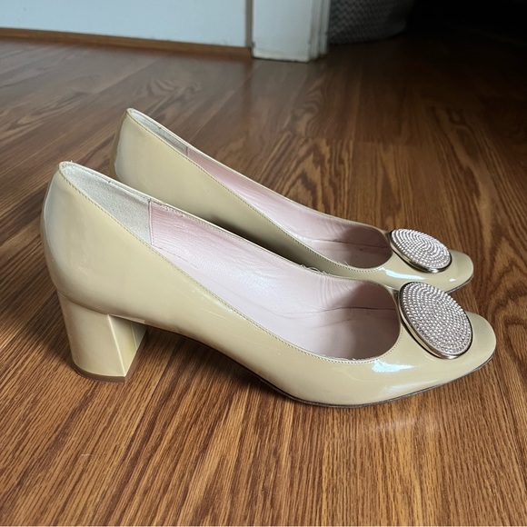Kate Spade Nude Patent Dana Glitter Broach Pump - Picture 6 of 11